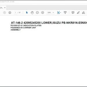 Tadano Crane AT-146-2 42095245200 LOWER,ISUZU PB-NKR81N-E5NXHY Spare Parts Manual- PDF DOWNLOAD