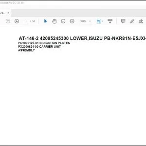 Tadano Crane AT-146-2 42095245300 LOWER,ISUZU PB-NKR81N-E5JXHY Spare Parts Manual - PDF DOWNLOAD