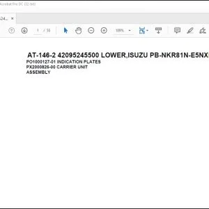 Tadano Crane AT-146-2 42095245500 LOWER,ISUZU PB-NKR81N-E5NXHY Spare Parts Manual - PDF DOWNLOAD