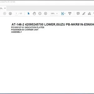 Tadano Crane AT-146-2 42095245700 LOWER,ISUZU PB-NKR81N-E5NXHY Spare Parts Manual - PDF DOWNLOAD