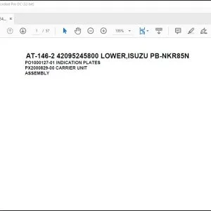 Tadano Crane AT-146-2 42095245800 LOWER,ISUZU PB-NKR85N Spare Parts Manual - PDF DOWNLOAD