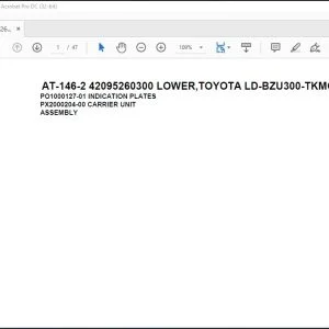 Tadano Crane AT-146-2 42095260300 LOWER,TOYOTA LD-BZU300-TKMQC3 Spare Parts Manual - PDF DOWNLOAD
