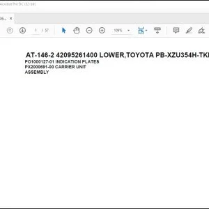 Tadano Crane AT-146-2 42095261400 LOWER,TOYOTA PB-XZU354H-TKMSW6 Spare Parts Manual - PDF DOWNLOAD
