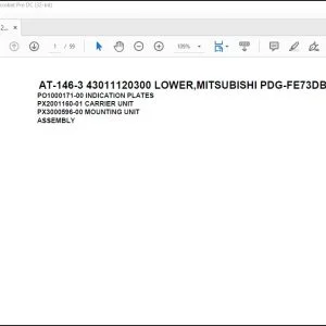 Tadano Crane AT-146-3 43011120300 LOWER,MITSUBISHI PDG-FE73DBY 6KA4 Spare Parts Manual - PDF DOWNLOAD