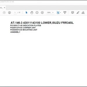 Tadano Crane AT-146-3 43011143100 LOWER ISUZU FRR34SL Spare Parts Manual -PDF DOWNLOAD