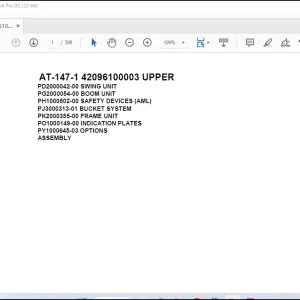 Tadano Crane AT-147-1 42096100003 UPPER Spare Parts Catalog Manual - PDF DOWNLOAD