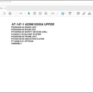 Tadano Crane AT-147-1 42096100004 UPPER Spare Parts Catalog Manual - PDF DOWNLOAD
