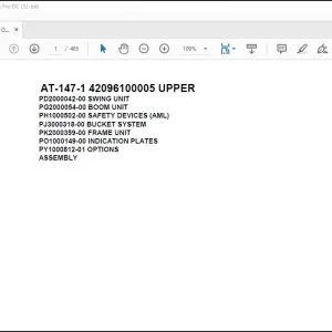 Tadano Crane AT-147-1 42096100005 UPPER Spare Parts Catalog Manual - PDF DOWNLOAD