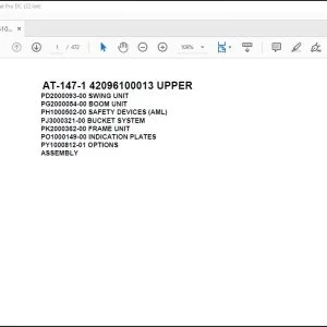 Tadano Crane AT-147-1 42096100013 UPPER Spare Parts Catalog Manual - PDF DOWNLOAD