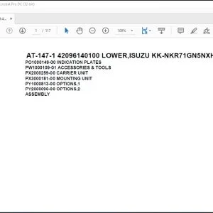 Tadano Crane AT-147-1 42096140100 LOWER ISUZU KK-NKR71GN5NXHY Spare Parts Manual - PDF DOWNLOAD