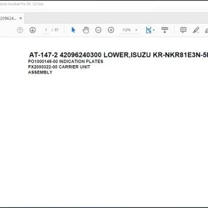 Tadano Crane AT-147-2 42096240300 LOWER,ISUZU KR-NKR81E3N-5NXPY Parts Catalog Manual - PDF DOWNLOAD