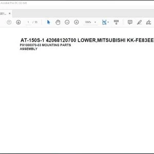 Tadano Crane AT-150S-1 42068120700 LOWER,MITSUBISHI KK-FE83EEY Spare Parts Manual - PDF DOWNLOAD