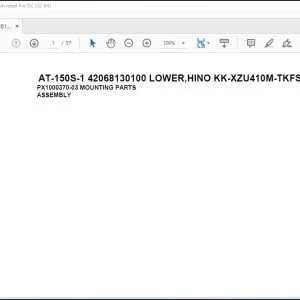 Tadano Crane AT-150S-1 42068130100 LOWER,HINO KK-XZU410M-TKFS Spare Parts Manual - PDF DOWNLOAD