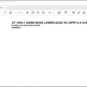 Tadano Crane AT-150S-1 42068140200 LOWER ISUZU KC-NPR71LV 5JX Spare Parts Manual - PDF DOWNLOAD