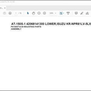 Tadano Crane AT-150S-1 42068141300 LOWER,ISUZU KR-NPR81LV-5LX Spare Parts Manual - PDF DOWNLOAD