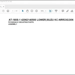Tadano Crane AT-180S-1 42062140500 LOWER,ISUZU KC-NRR33G3XN Spare Parts Catalog Manual-PDF DOWNLOAD