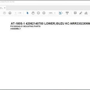 Tadano Crane AT-180S-1 42062140700 LOWER,ISUZU KC-NRR33G3XNWP Spare Parts Catalog Manual - PDF DOWNLOAD
