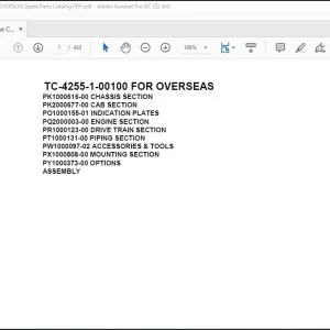 Tadano Crane Carrier TC-4255-1-00100 FOR OVERSEAS Spare Parts Catalog Manual - PDF DOWNLOAD