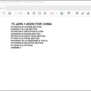 Tadano Crane Carrier TC-4255-1-00200 FOR CHINA Spare Parts Catalog Manual - PDF DOWNLOAD