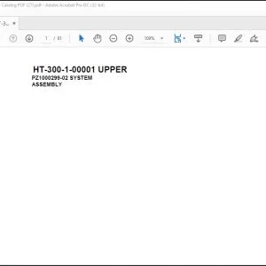 Tadano Crane HT-300-1-00001 UPPER Spare Parts Catalog Manual - PDF DOWNLOAD