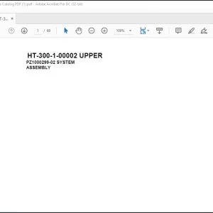 Tadano Crane HT-300-1-00002 UPPER Spare Parts Catalog Manual - PDF DOWNLOAD
