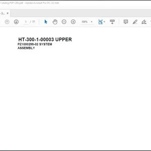 Tadano Crane HT-300-1-00003 UPPER Spare Parts Catalog Manual  - PDF DOWNLOAD