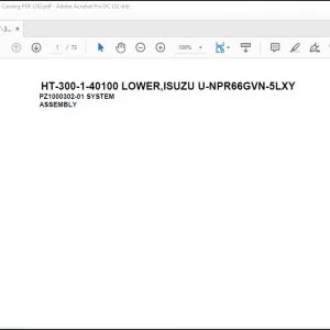 Tadano Crane HT-300-1-40100 LOWER,ISUZU U-NPR66GVN-5LXY Spare Parts Catalog Manual  -  PED DOWNLOAD