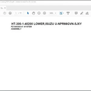 Tadano Crane HT-300-1-40200 LOWER,ISUZU U-NPR66GVN-5JXY Spare Parts Catalog Manual  - PDF DOWNLOAD