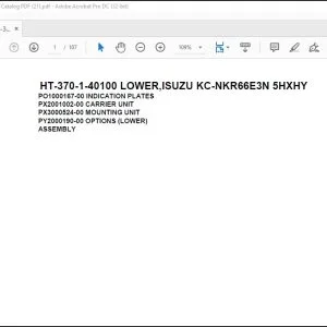 Tadano Crane HT-370-1-40200 LOWER,ISUZU KK-NKR71E3N 5JXHY Spare Parts Catalog Manual - PDF DOWNLOAD
