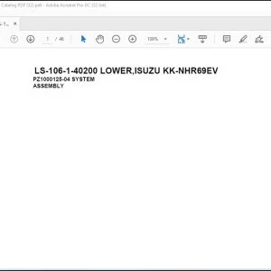 Tadano Crane LS-106-1-40200 LOWER,ISUZU KK-NHR69EV Spare Parts Catalog Manual - PDF DOWNLOAD