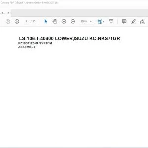 Tadano Crane LS-106-1-40400 LOWER,ISUZU KC-NKS71GR Spare Parts Catalog Manual - PDF DOWNLOAD