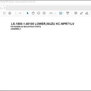 Tadano Crane LS-1800-1-40100 LOWER,ISUZU KC-NPR71LV Spare Parts Catalog Manual - PDF DOWNLOAD