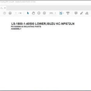 Tadano Crane LS-1800-1-40500 LOWER,ISUZU KC-NPS72LN Spare Parts Catalog Manual - PDF DOWNLOAD