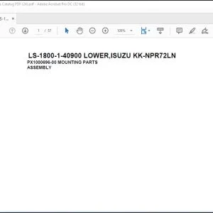 Tadano Crane LS-1800-1-40900 LOWER,ISUZU KK-NPR72LN Spare Parts Catalog Manual - PDF DOWNLOAD