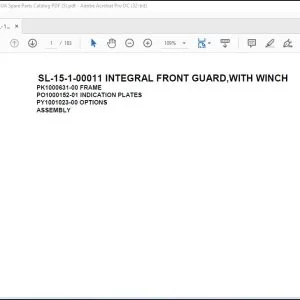 Tadano Crane SL-15-1-00011 INTEGRAL FRONT GUARD,WITH WINCH Spare Parts Catalog Manual - PDF DOWNLOAD