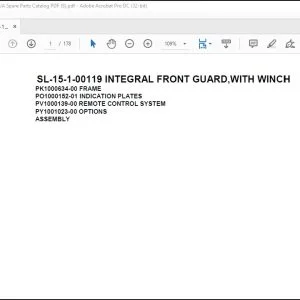 Tadano Crane SL-15-1-00119 INTEGRAL FRONT GUARD,WITH WINCH Spare Parts Catalog Manual - PDF DOWNLOAD