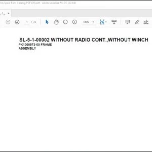 Tadano Crane SL-5-1-00002 WITHOUT RADIO CONT.,WITHOUT WINCH Spare Parts Catalog Manual - PDF DOWNLOAD
