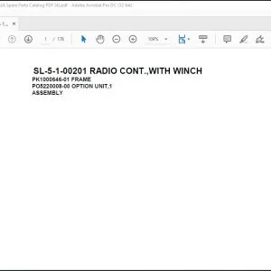 Tadano Crane SL-5-1-00201 RADIO CONT.,WITH WINCH Spare Parts Catalog Manual - PDF DOWNLOAD