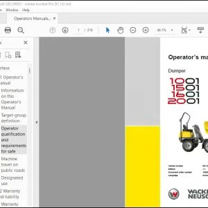 Wacker Neuson 1001 1501 1601 2001 Dumper Operator's Manual - PDF DOWNLOAD
