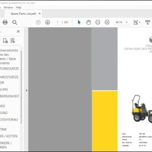 Wacker Neuson 1001 Dumper Spare Parts List Manual - PDF DOWNLOAD