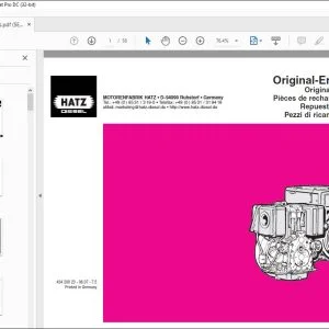 Wacker Neuson 1D41. 1D50. 1D81. 1D90. Hatz Diesel Original-spare parts Manual - PDF DOWNLOAD