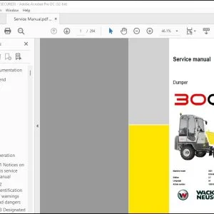 Wacker Neuson 3001 Dumper Service Manual 1000156004 - PDF DOWNLOAD
