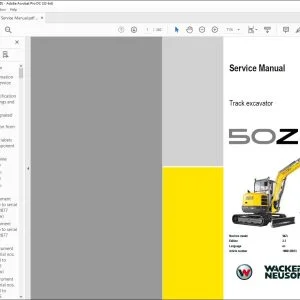Wacker Neuson 5OZз Tracked excavators Service Manual - PDF DOWNLOAD