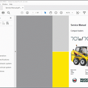 Wacker Neuson 701s 701sp Compact Loaders Service Manual - PDF DOWNLOAD
