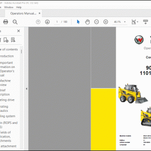 Wacker Neuson 901S-901SP 1101C-1101CP Compact loaders Operator’s Manual - PDF DOWNLOAD