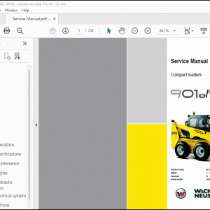 Wacker Neuson 901S 901SP Compact loaders Service Manual - PDF DOWNLOAD