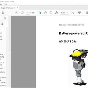 Wacker Neuson AS 50/AS 50e Battery-powered Rammer Repair instructions Manual - PDF DOWNLOAD