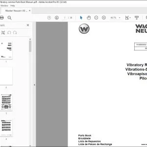 Wacker Neuson AS 50 Vibratory rammer Parts Book Manual - PDF DOWNLOAD