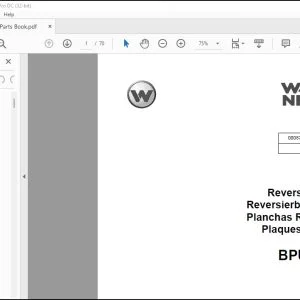 Wacker Neuson BPU 2540A Reversible Plates Parts Book Manual - PDF DOWNLOAD