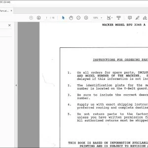 Wacker Neuson BPU 3345A VIBRATORY PLATE Operator's Manual - PDF DOWNLOAD